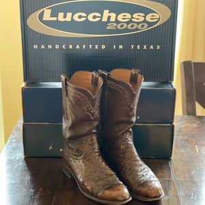Lucchese Full Quill Ostrich Boots